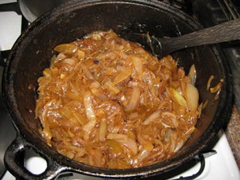 onions cooking
